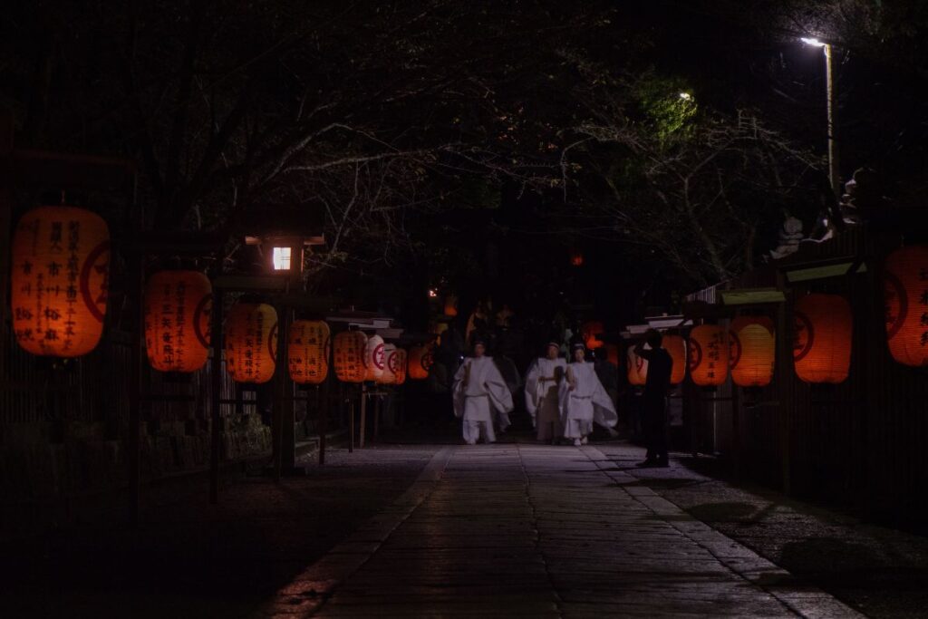 the procession during the Kotohira Shrine Grand Festival
