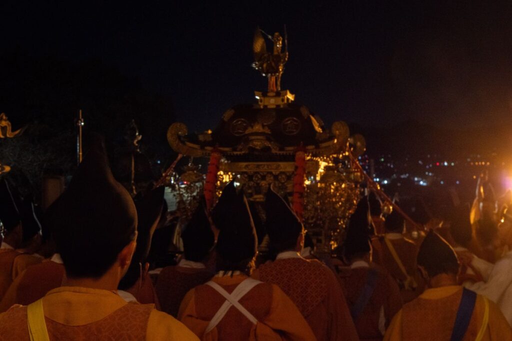 Mikoshi during Kotohira Shrine Grand Festival
