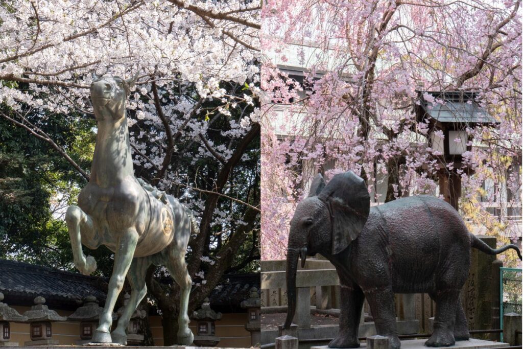 Admire some statues on the way to Kotohira-gu. ©Manon Mathieu