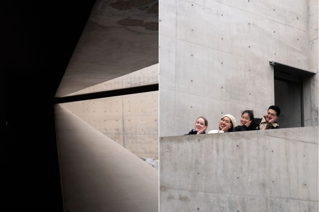 Exploring art works and Tadao Ando creations. ©Manon Mathieu