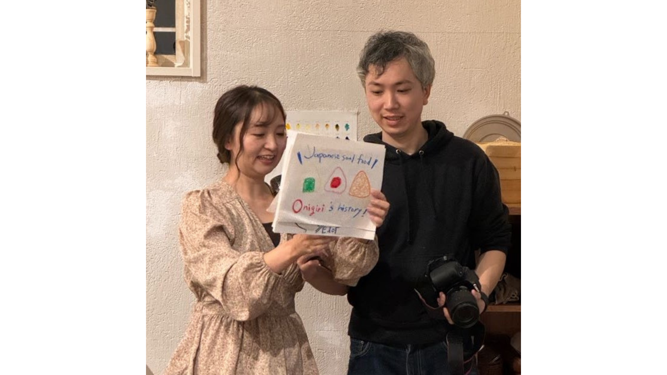 Gin and Mona during an onigiri party