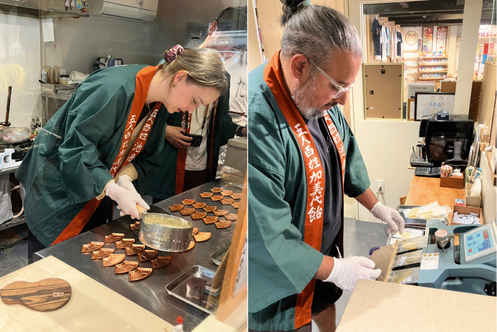 Nomads learning the art of traditional candies step by step