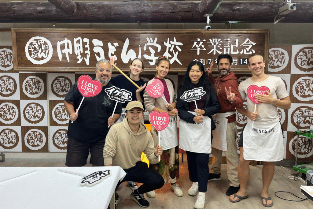 Memorable experience of Udon Making class in Kotohira for digital nomads