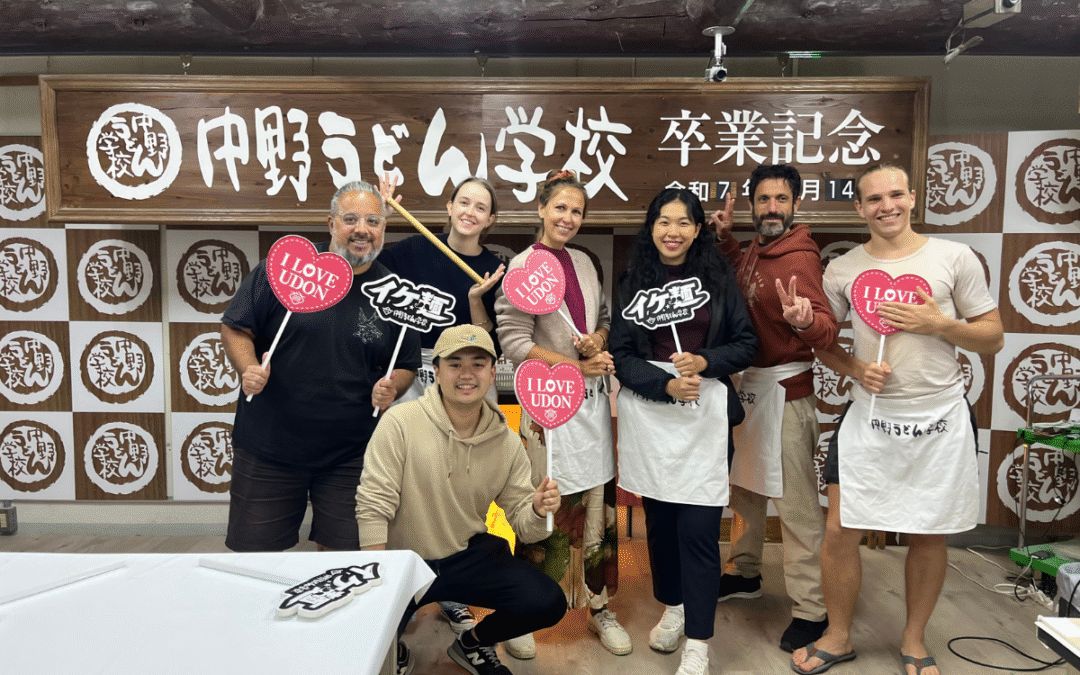 Udon making class in Kotohira