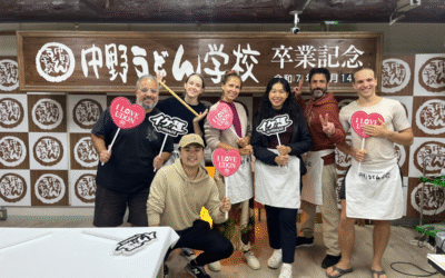 Udon making class in Kotohira