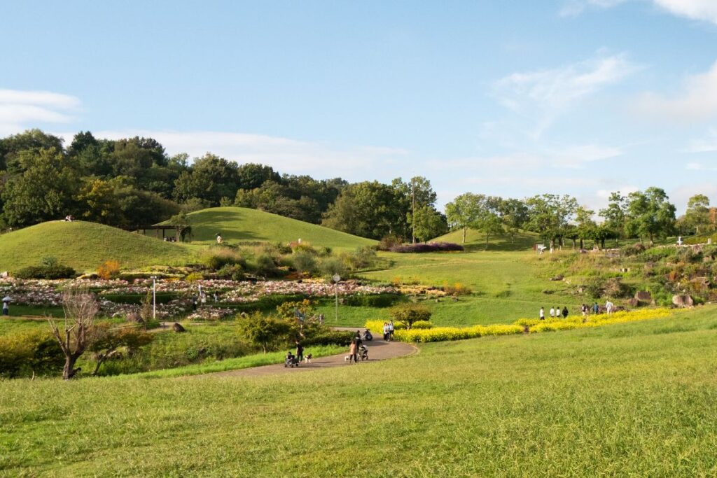 Main area of Sanuki Manno Park, best place to walk on a sunny afternoon from Kotohira. ©Manon Mathieu