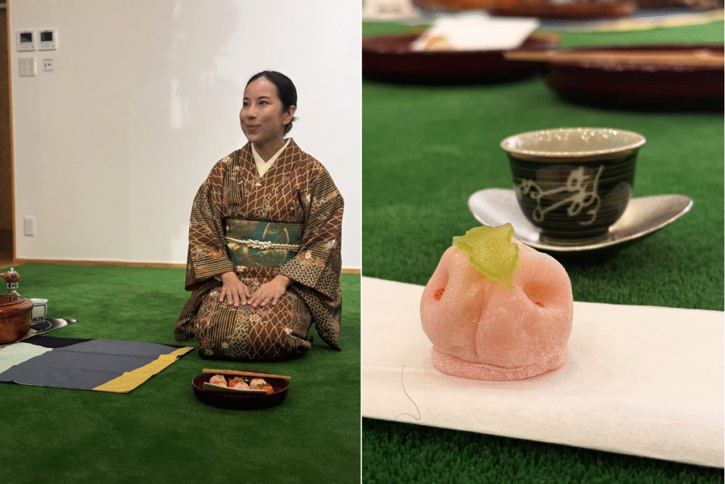 Sweets eating after tasting sencha tea ©Manon Mathieu